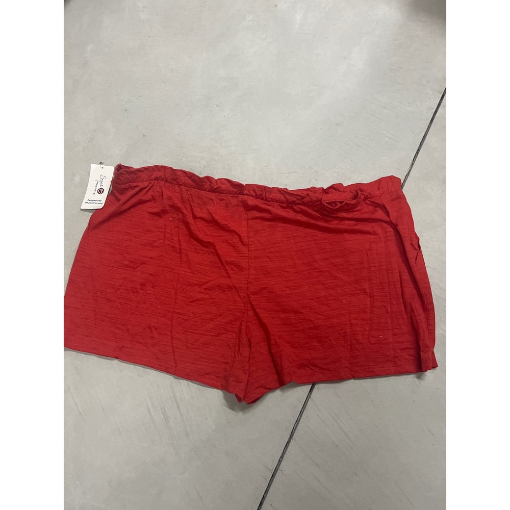 Secret Treasures Womens Plus 3X 22W-24W Knit Pajama Shorts Orange Red NWT - Picture 2 of 4